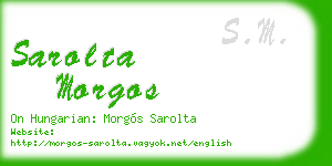 sarolta morgos business card